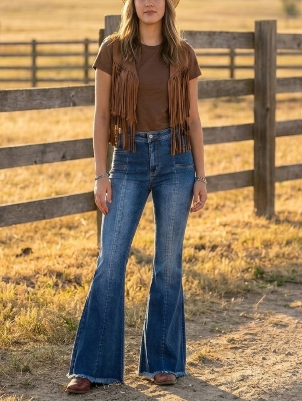 KanCan Dark Blue Flare Jeans - Stretch Denim
